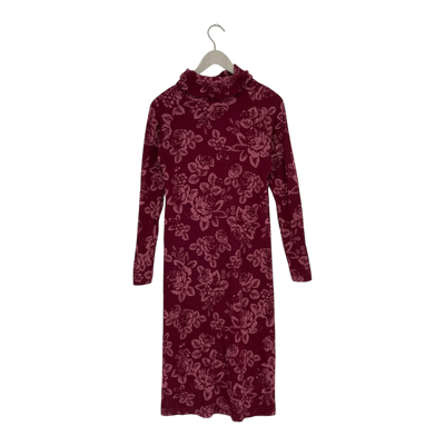 Ommellinen merino turtleneck dress, babushka roses | woman M