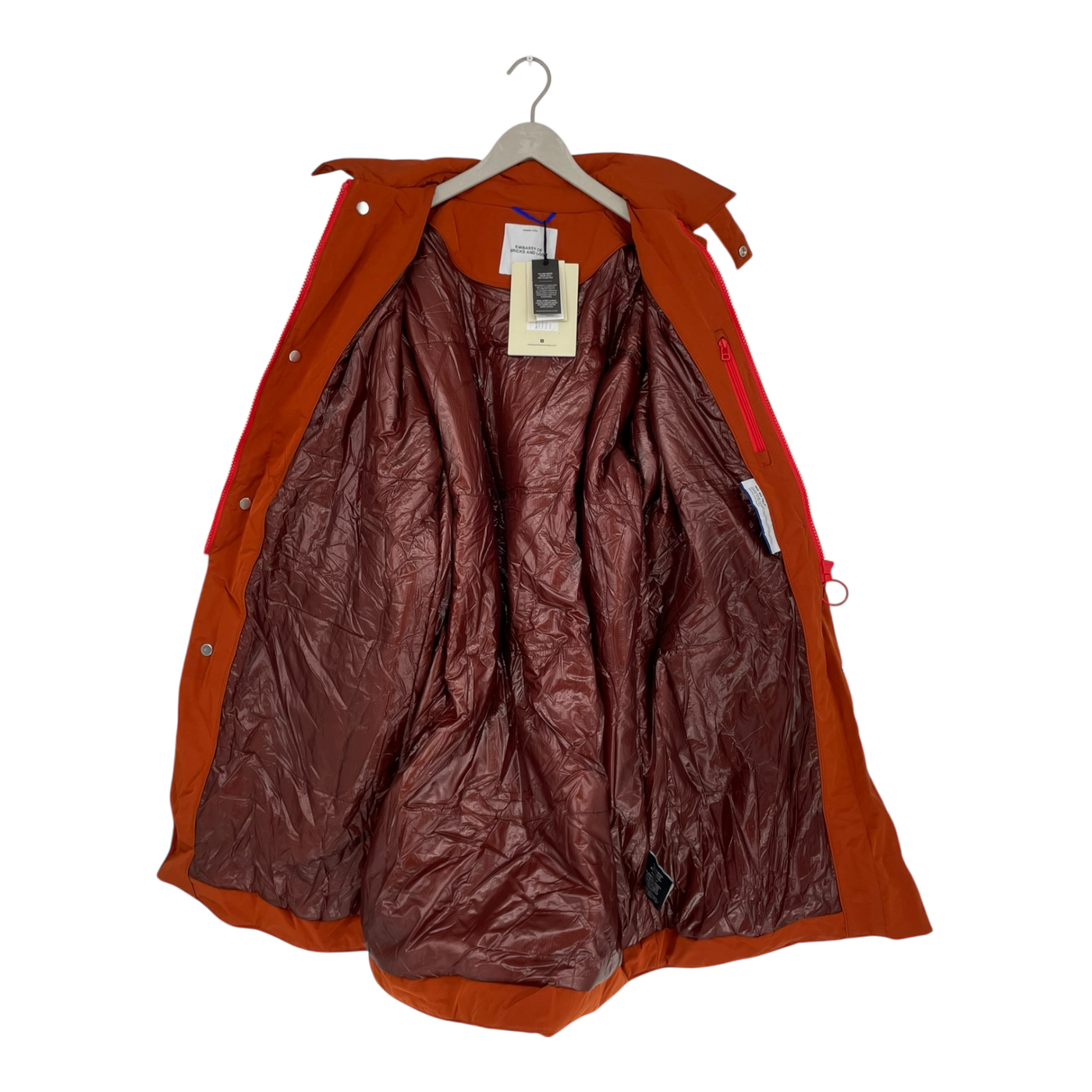 Embassy of Bricks and Logs blyn trench jacket, brick red | woman L