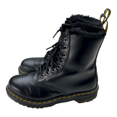 Dr. Martens faux fur boots, black | 37