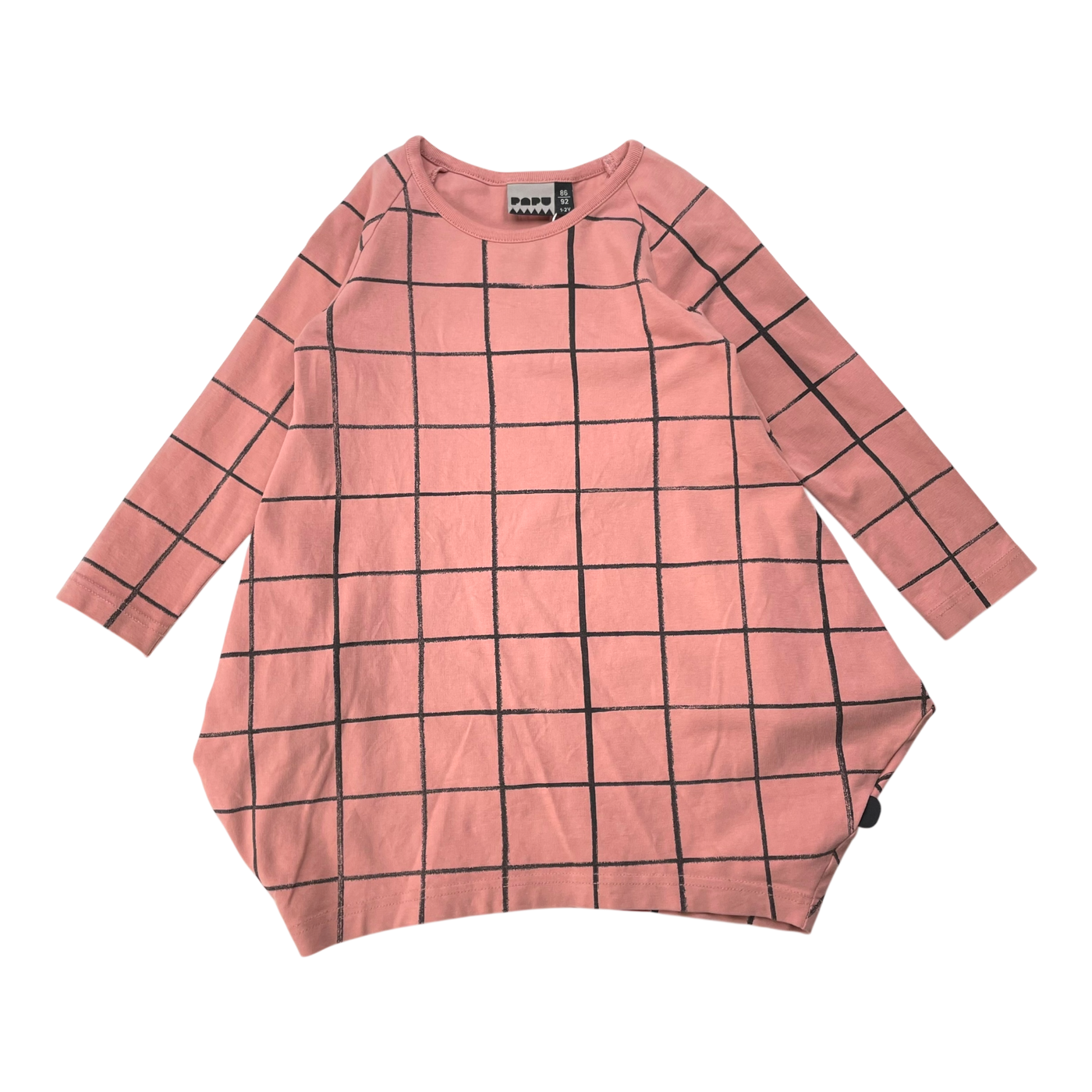 Papu kanto dress, grid | 86/92cm