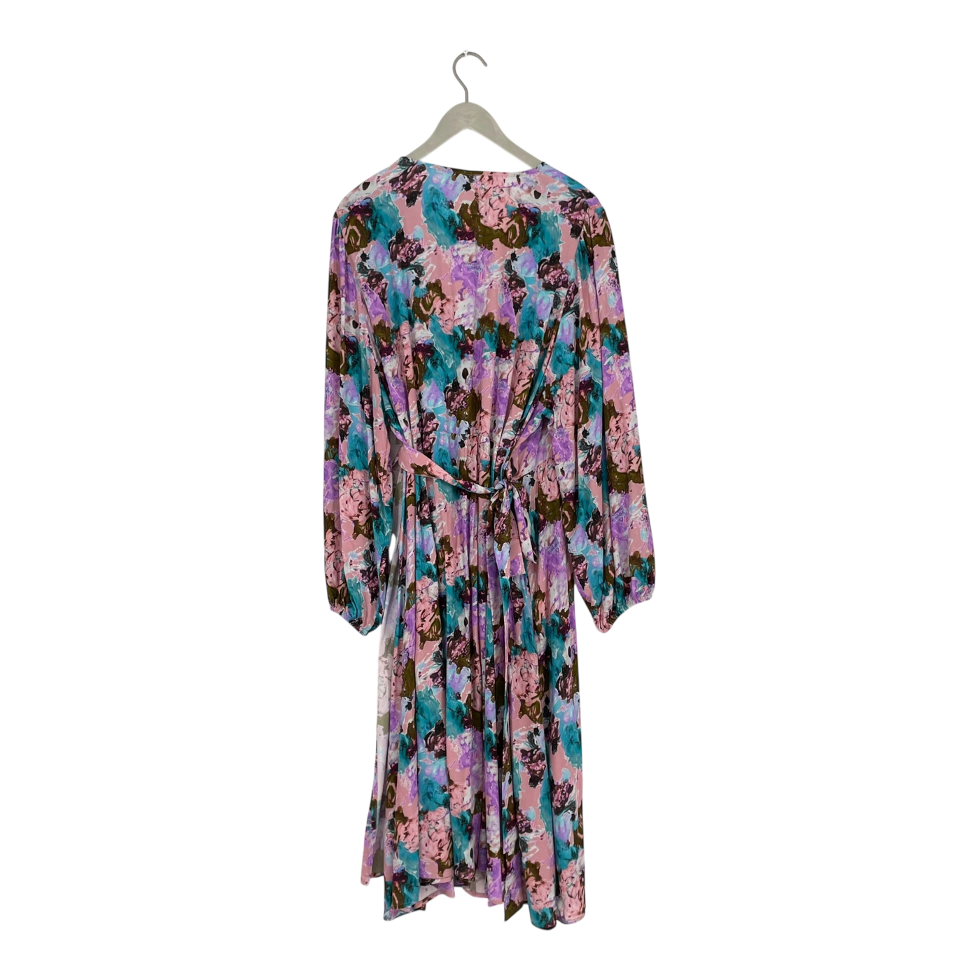 Kaiko wrap midi dress, candy aquarelle | woman 2XL