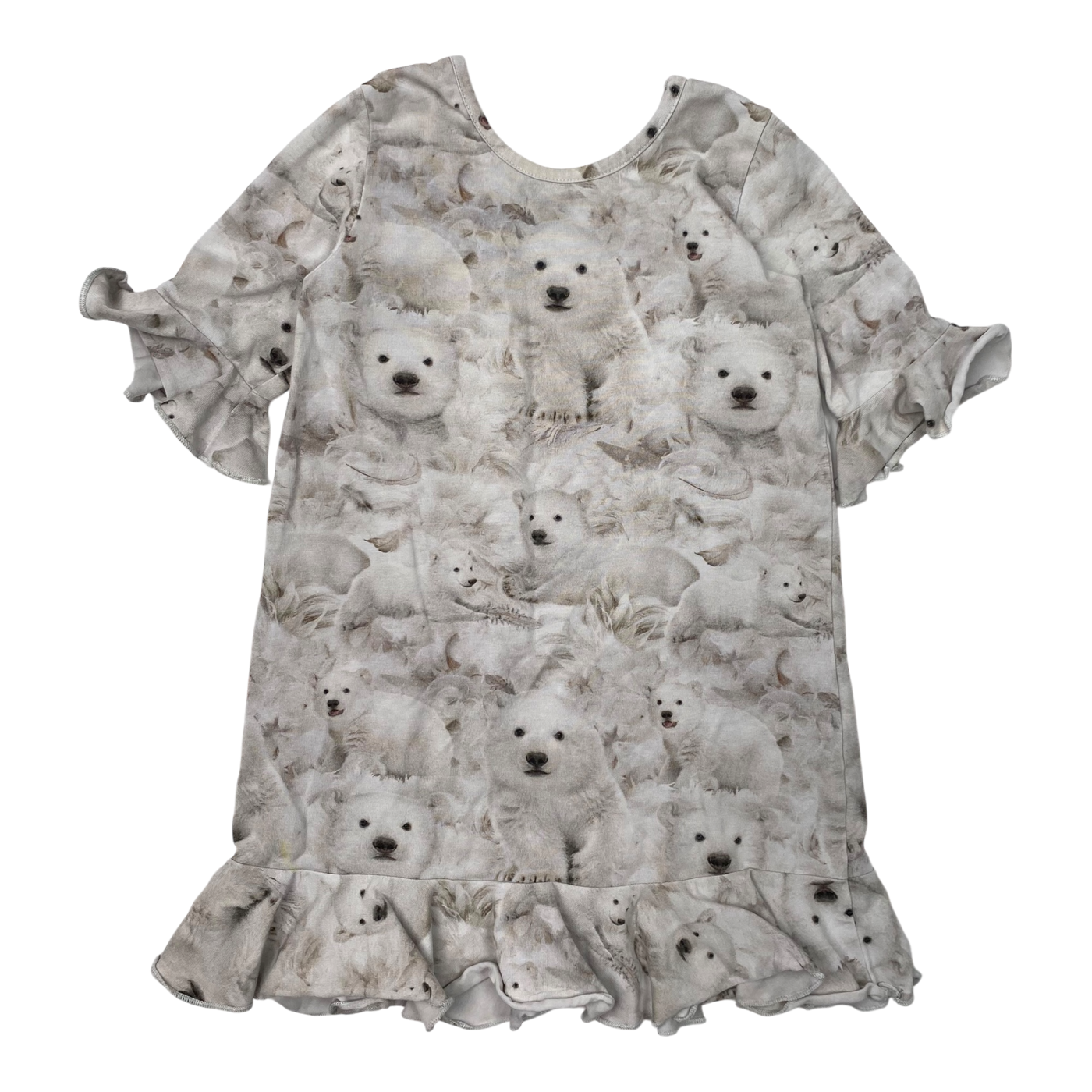 Gugguu frilla dress, polarbear | 80cm