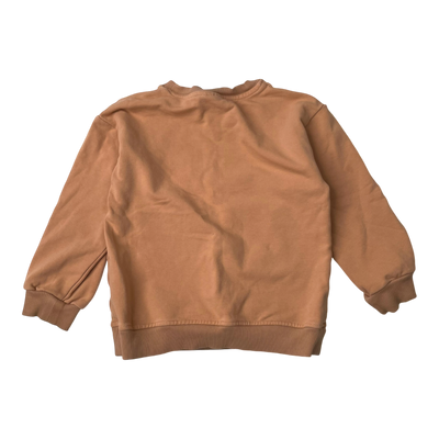 Metsola pocket sweatshirt, caramel | 86/92cm