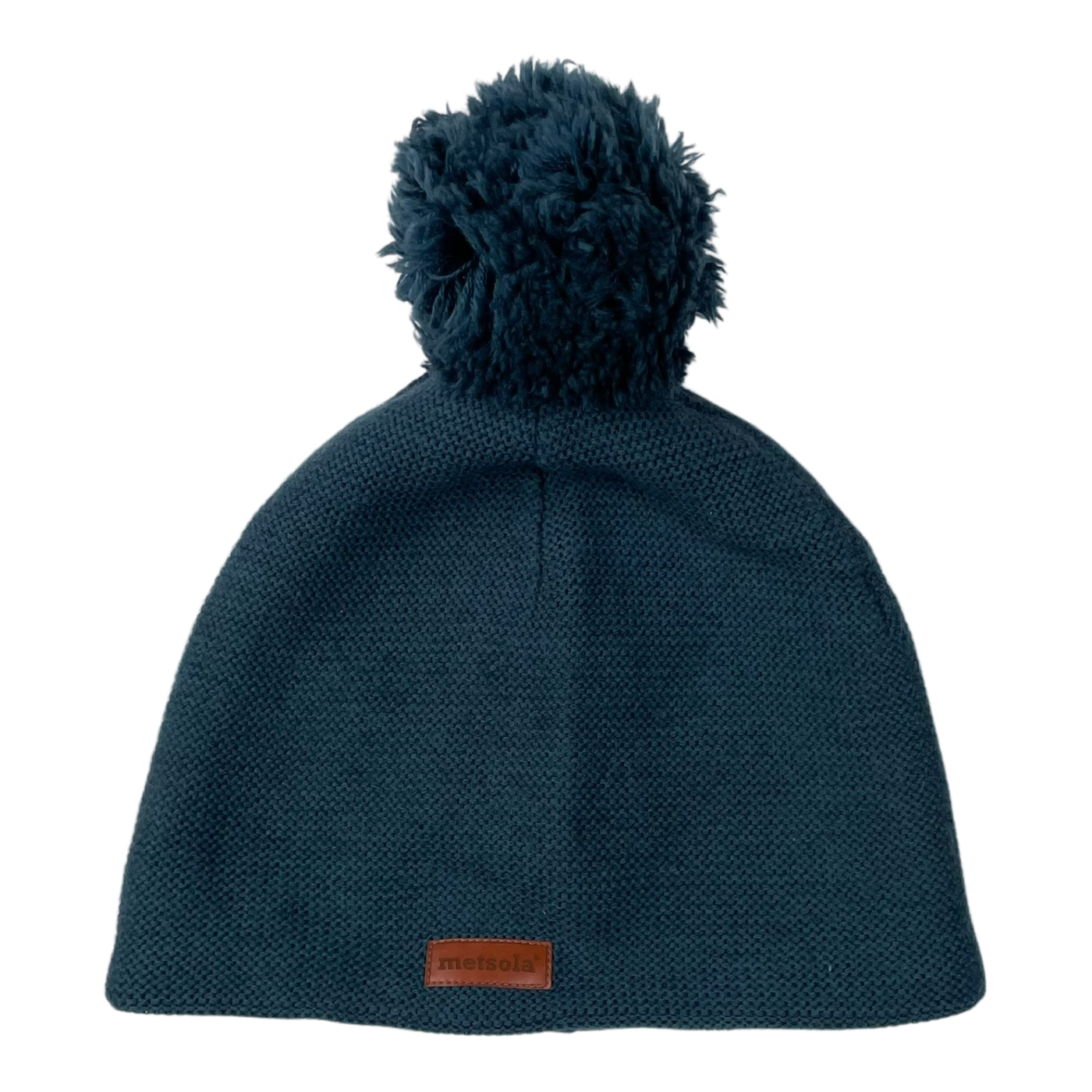 Metsola merino wool beanie with pom, teal | 7-8years