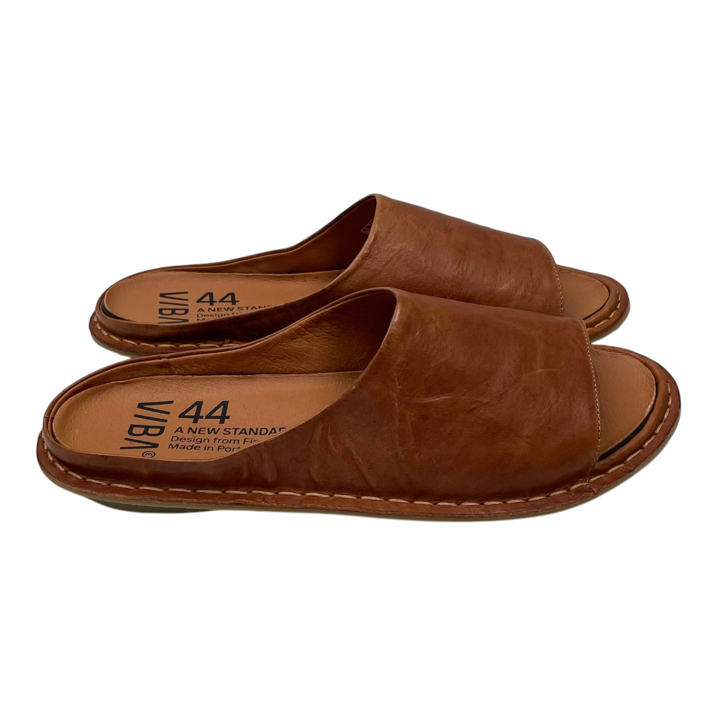 VIBAe Saint Tropez leather sandals, cognac brown | 44