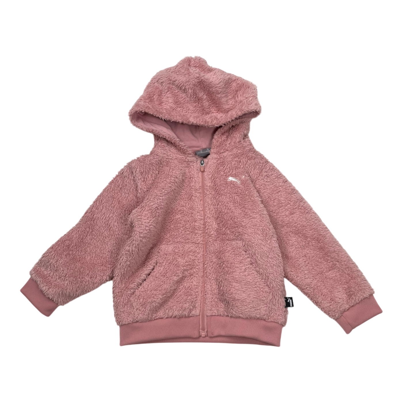 Puma furry hoodie, pink | 74/80cm