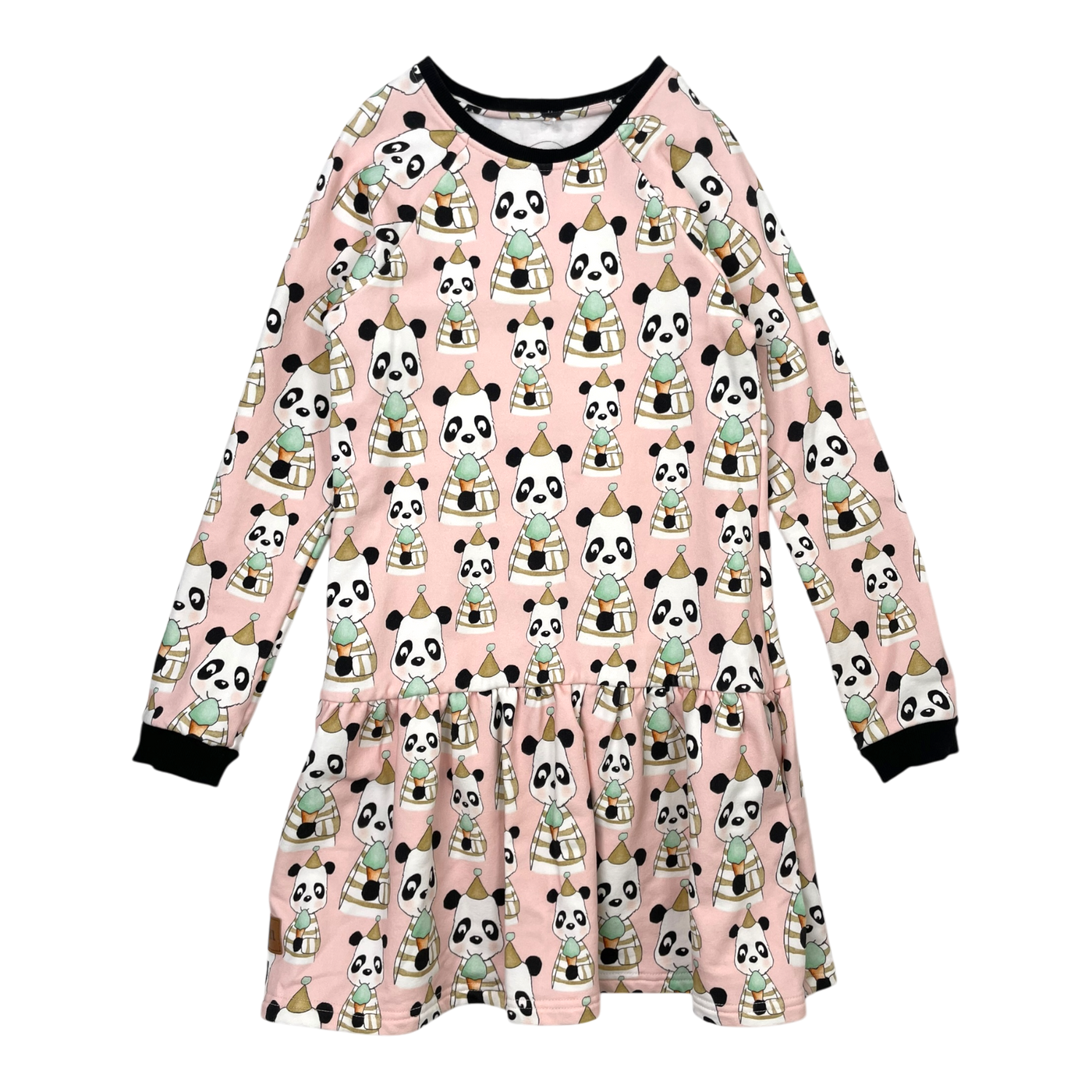 Metsola sweat dress, party panda | 134/140cm