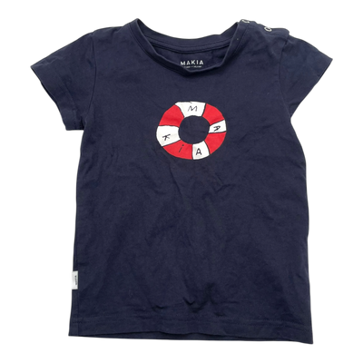 Makia t-shirt, navy blue | 74/80cm