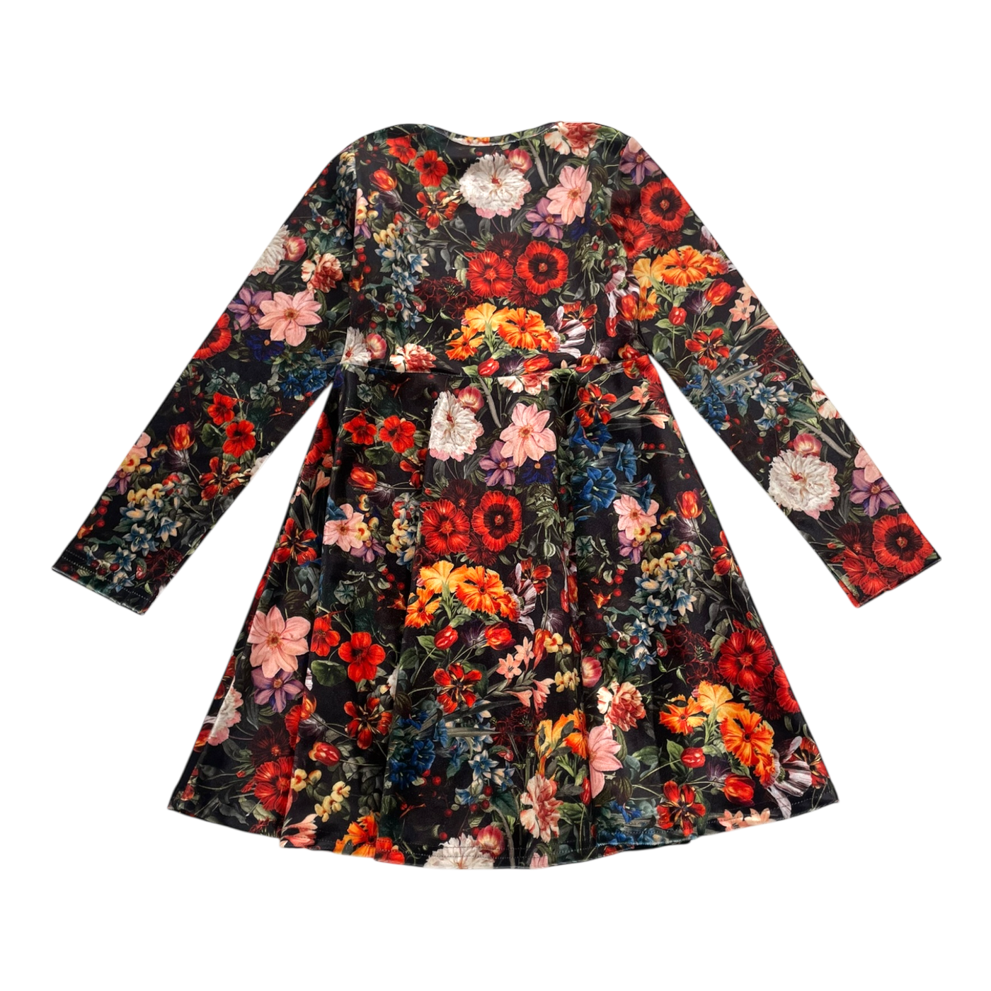 Metsola Velours Kleid, Blume | 122/128 cm