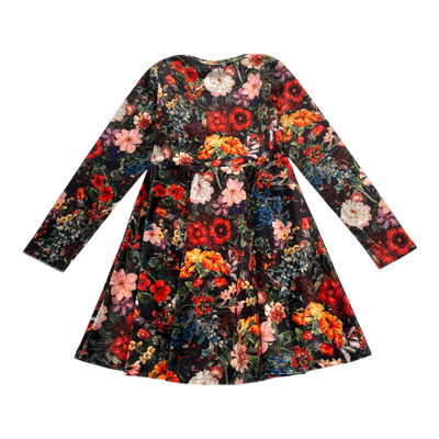 Metsola Velours Kleid, Blume | 122/128 cm