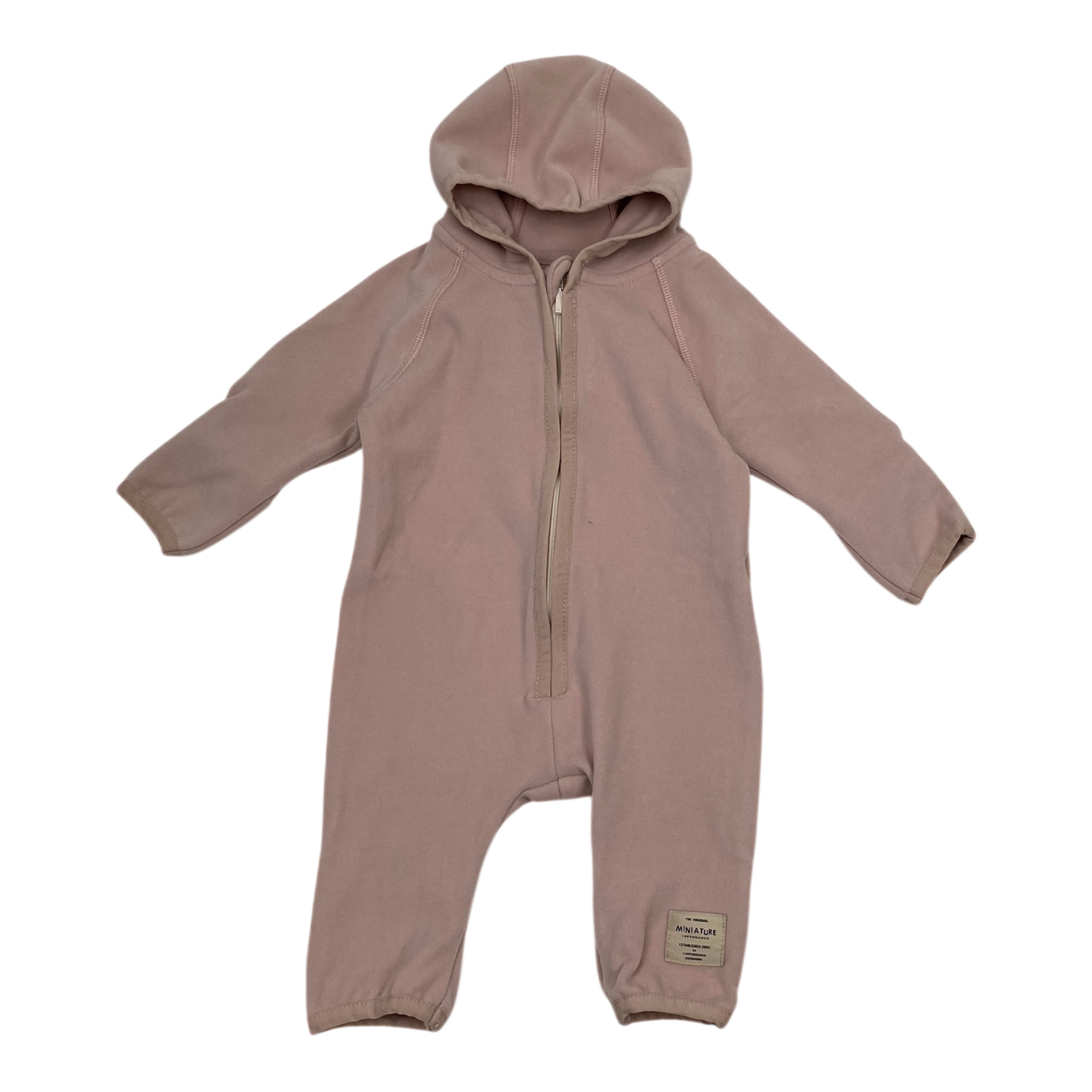 Mini A Ture matakua fleece jumpsuit, pink | 56cm