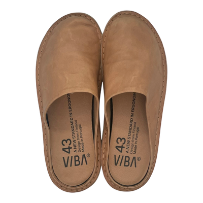 VIBAe Roma leather slippers, fawn tan | 43