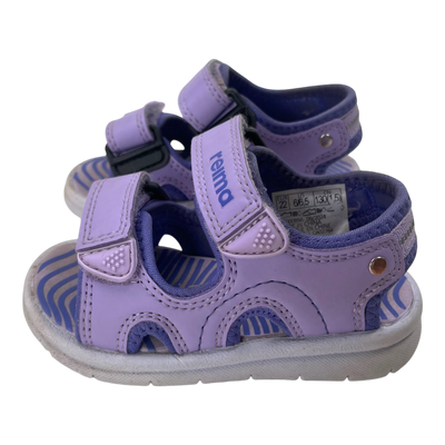 Reima bungee sandals, lilac | 22