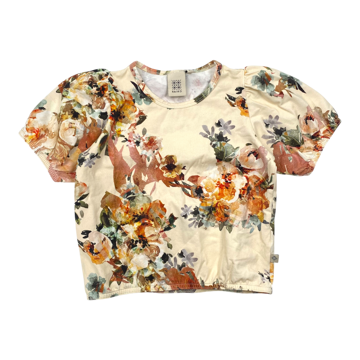 Kaiko puffy t-shirt, sunlight rose | 98/104cm