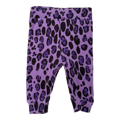 Mini Rodini Leggings, Purple Leopard | 56 cm