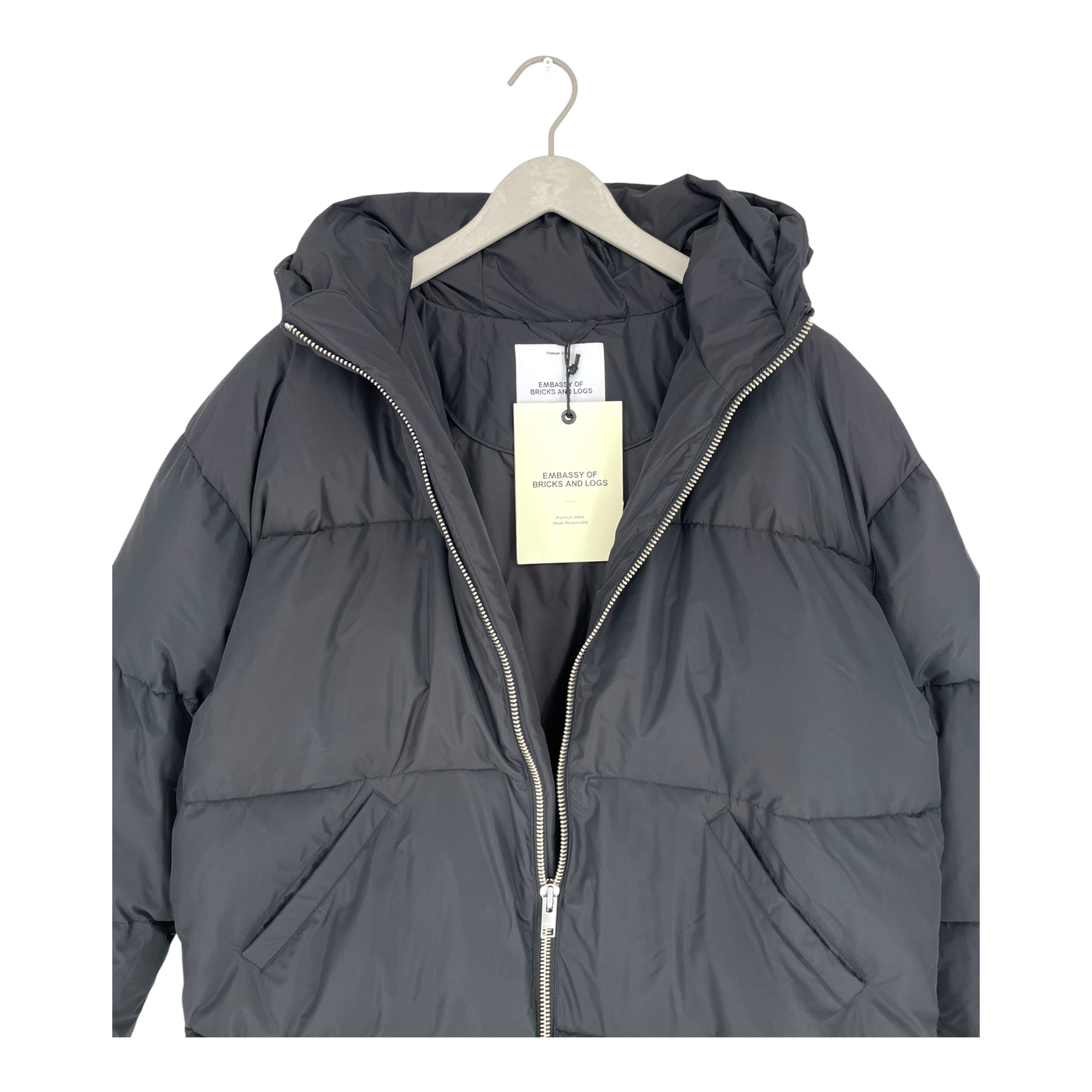 Embassy of Bricks and Logs elphin puffer jacket, black | unisex S