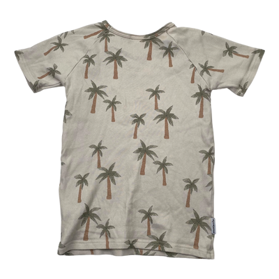 Metsola rib t-shirt, palm | 122/128cm