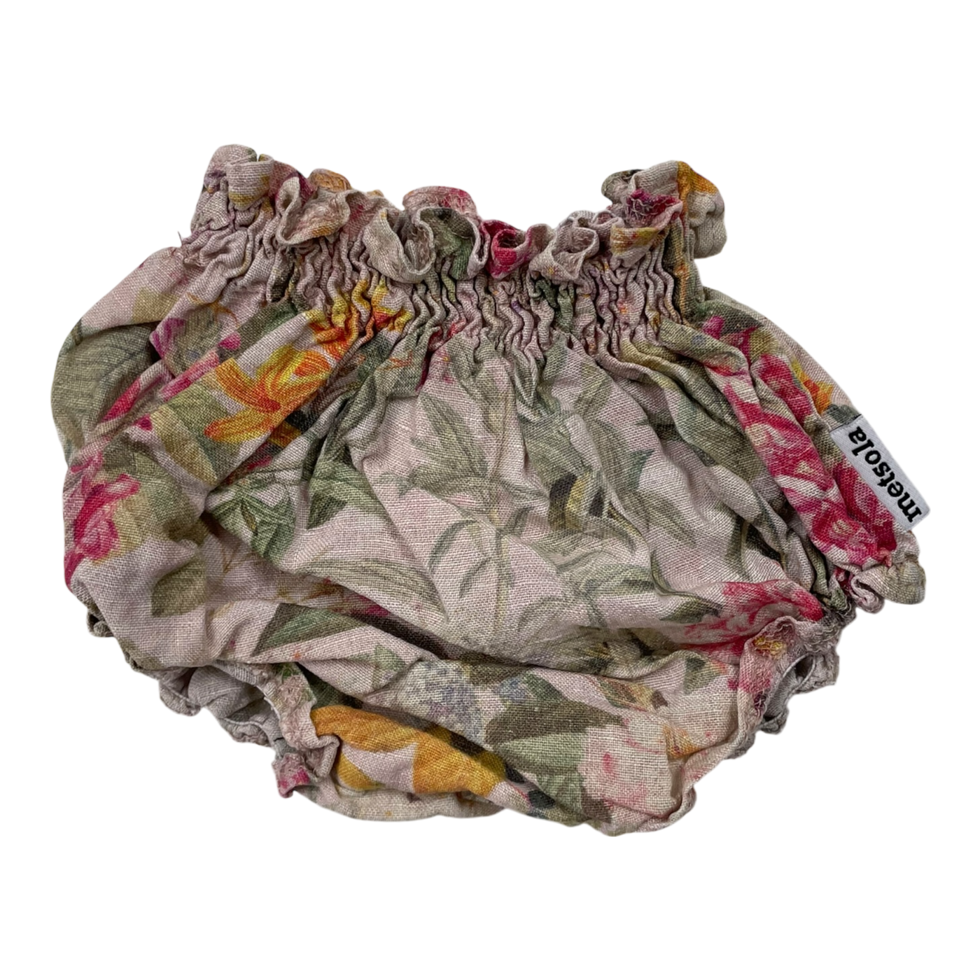Metsola linen bloomers, flowers | 74/80cm