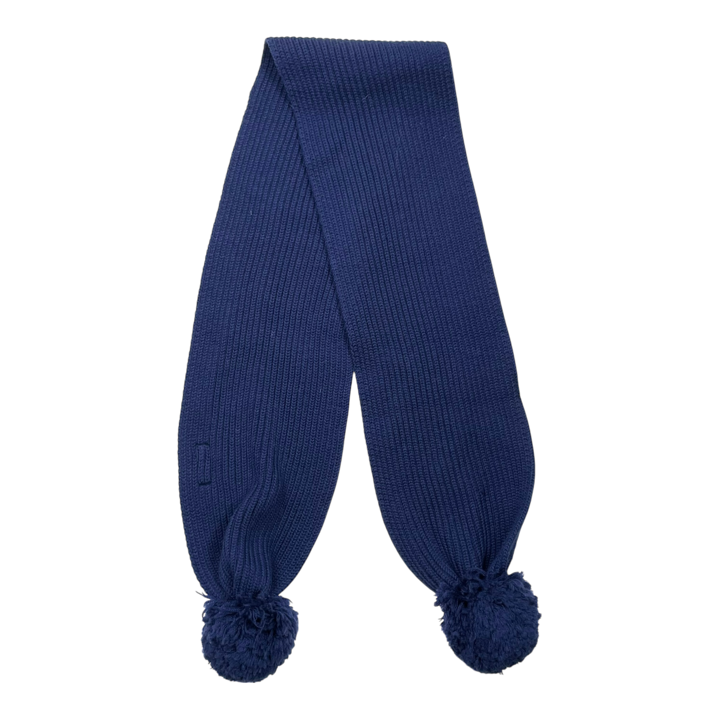 Gugguu merino scarf with poms, midnight blue | kids