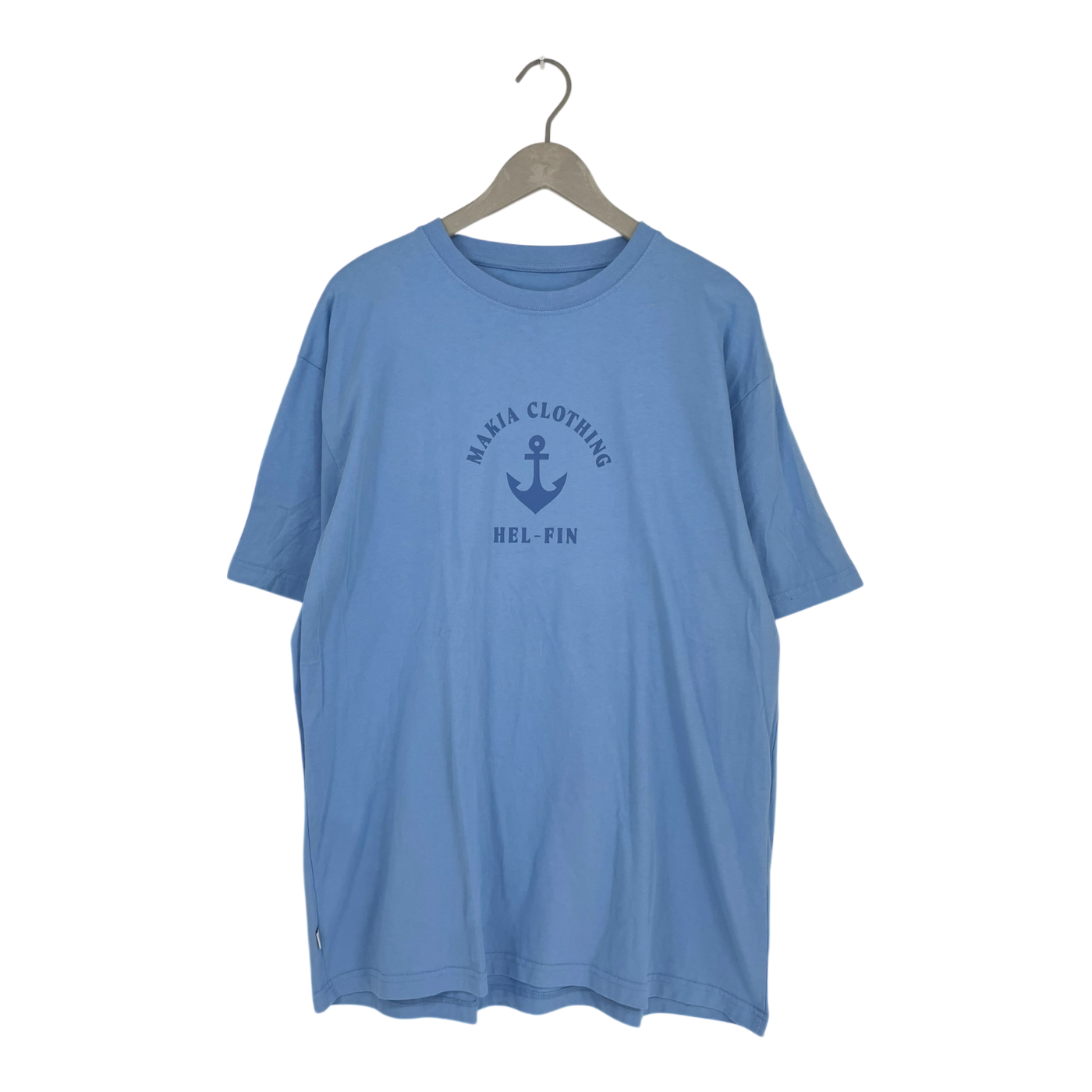 Makia logo t-shirt, light blue | unisex XL