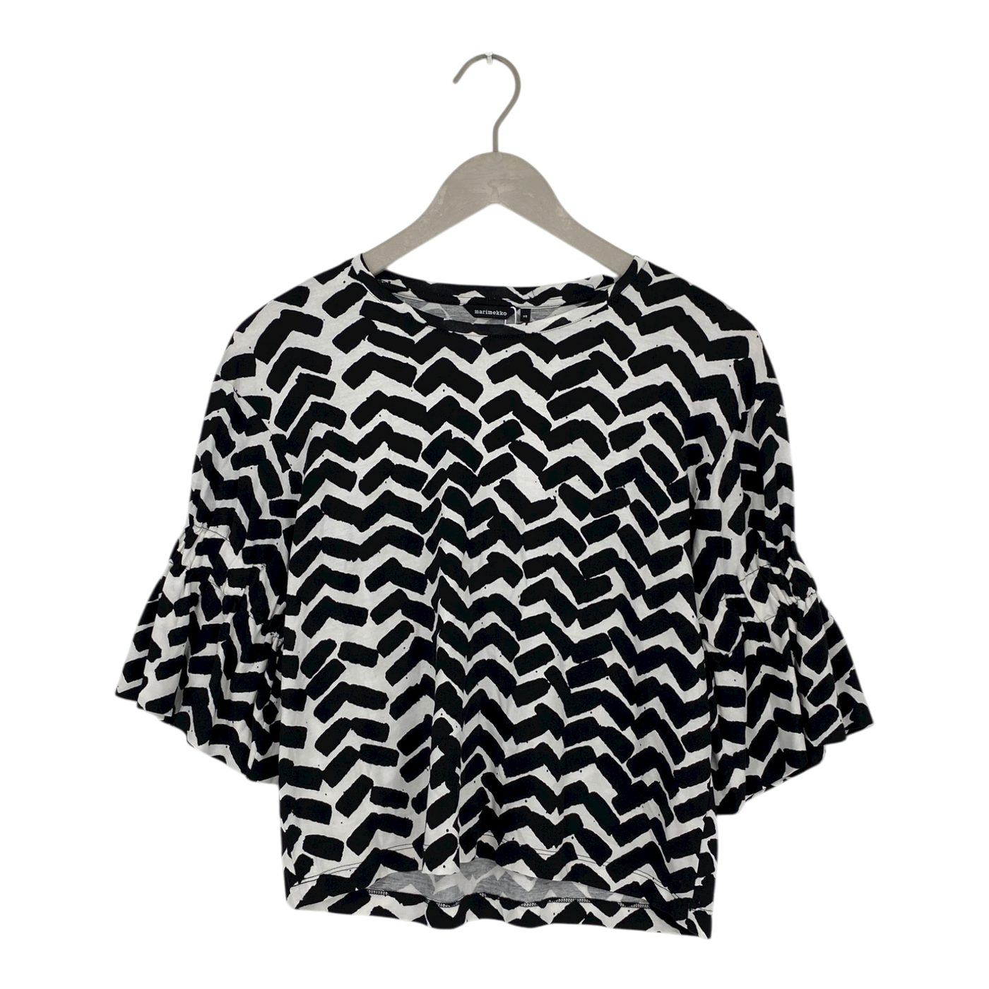 Marimekko lyhenne shirt, iso sahalaitaraita | woman XS