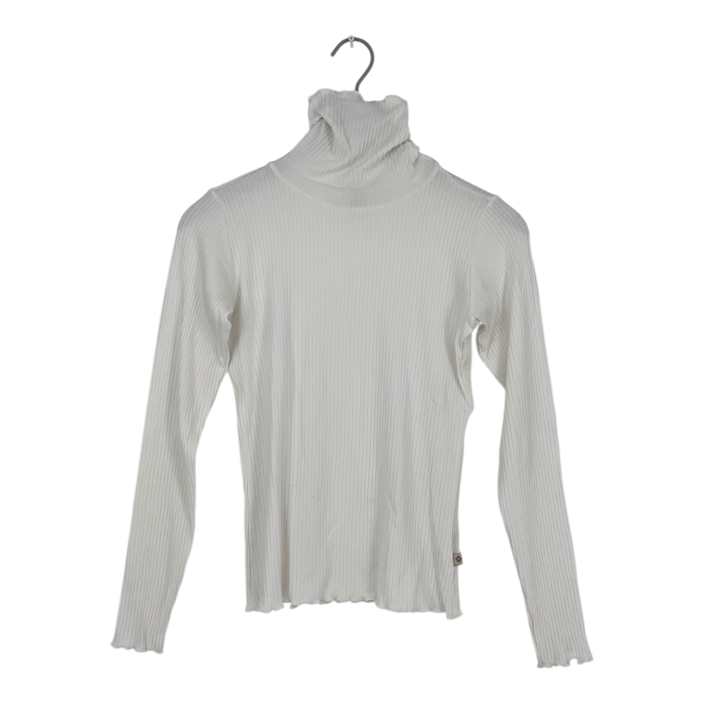 Kaiko rib turtleneck shirt, white | woman S