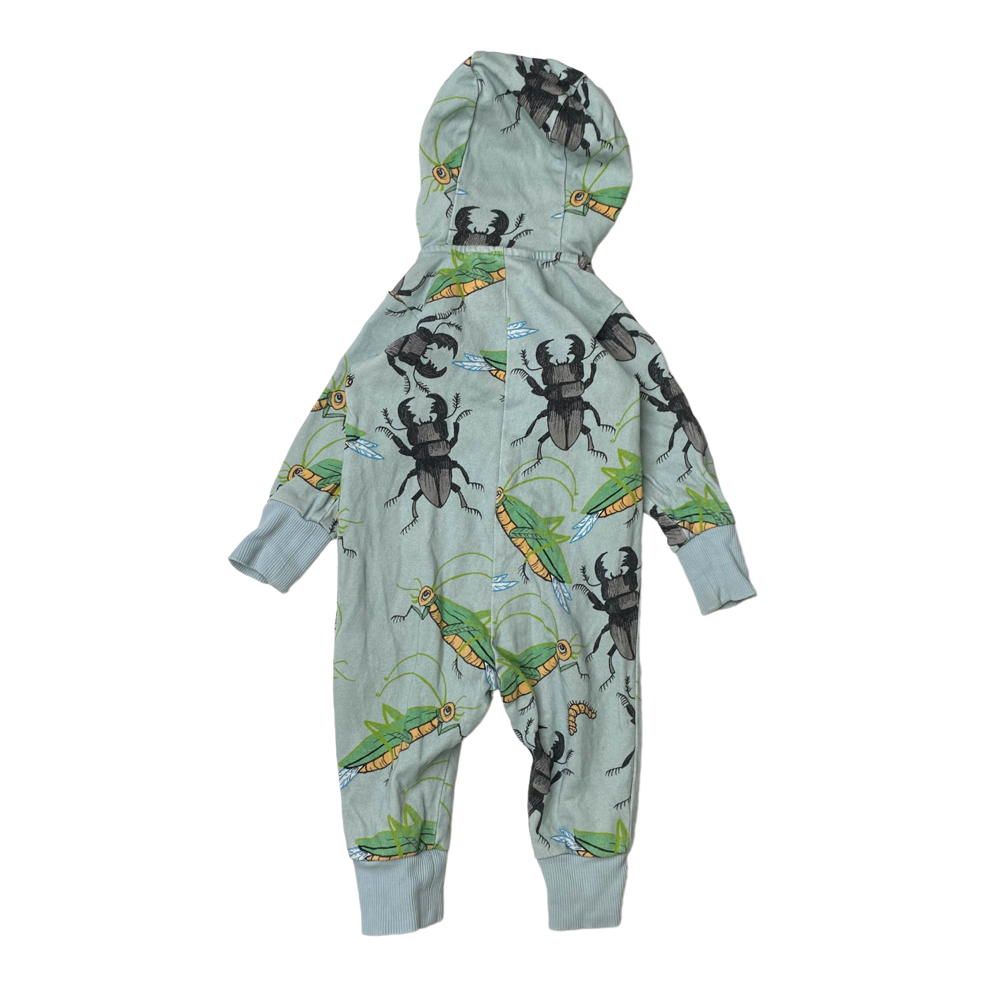 Mini Rodini sweat jumpsuit, insects | 52/62cm