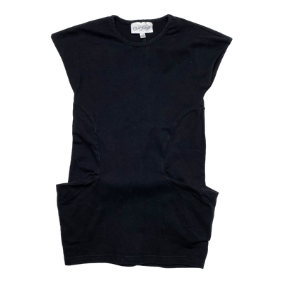 Gugguu sleeveless tunic dress, black | 104cm