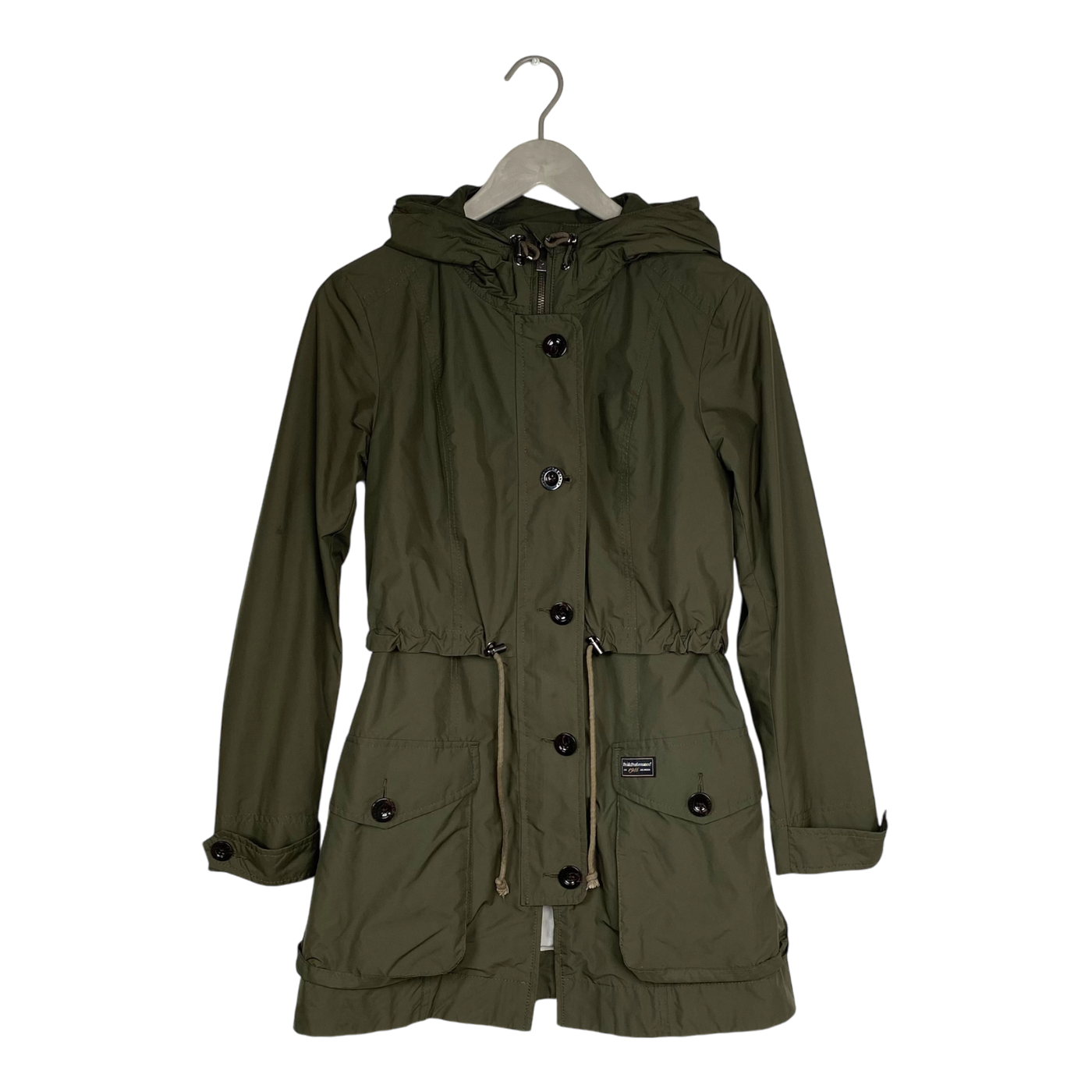 Peak Performance mid season parka jacket, hunter green | woman XS