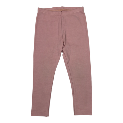 Metsola merino rib leggings, pink | 86/92cm