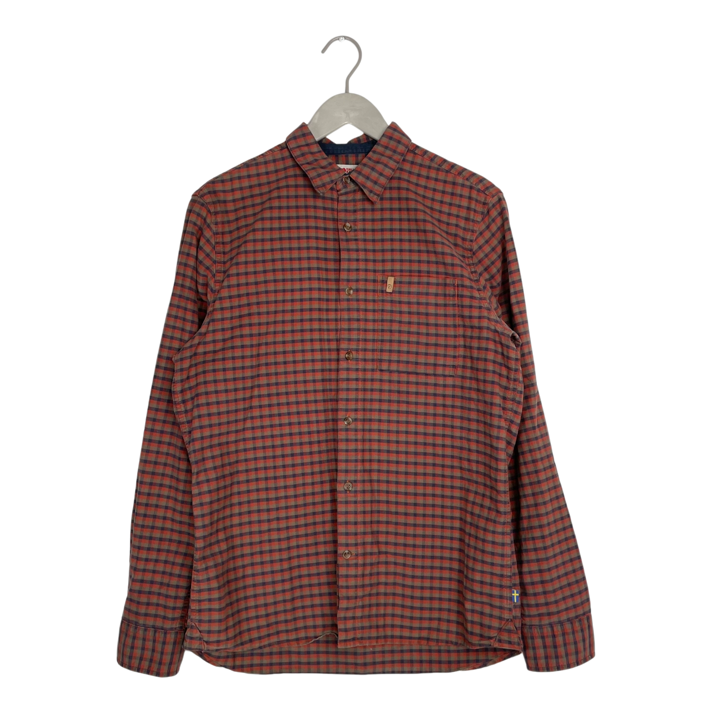 Fjällräven kiruna flanell shirt, coffee/flame | man M