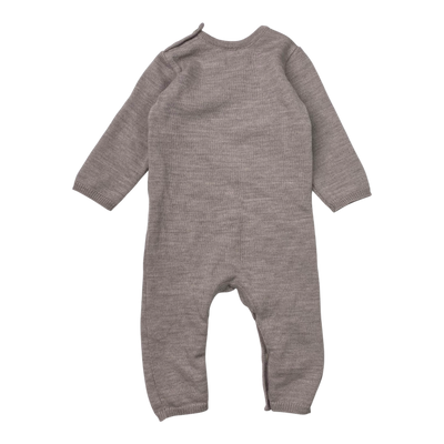 Gugguu merino wool jumpsuit, light coffee | 62/68cm