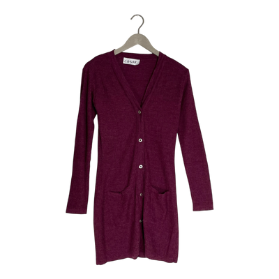 Alpa alpaca long cardigan, wine | woman S