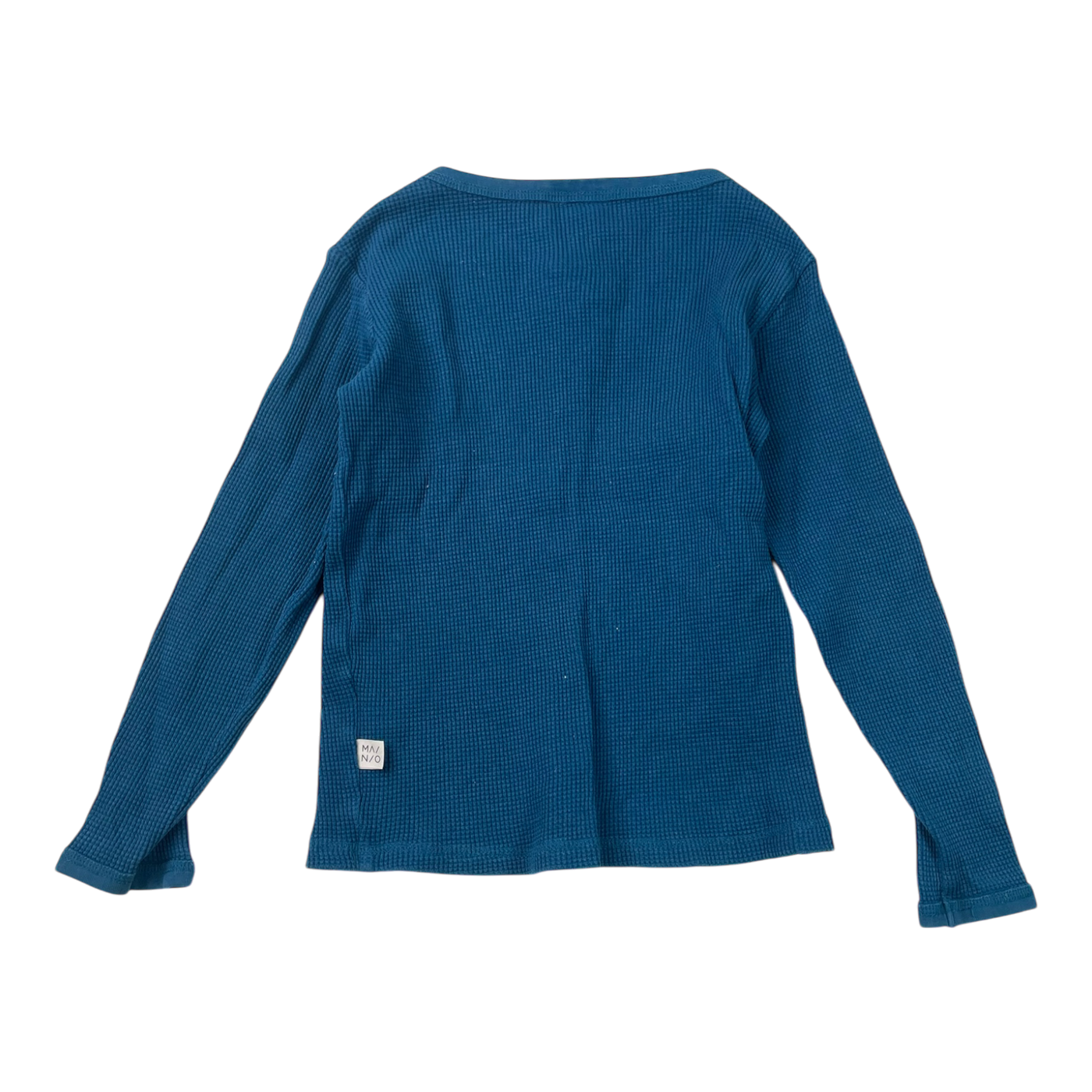 Mainio waffle shirt, blue | 122/128cm