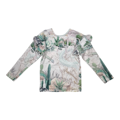 Gugguu frill shirt, desert print | 104cm