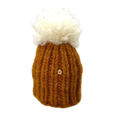 Myssyfarmi pom beanie, caramel brown | onesize