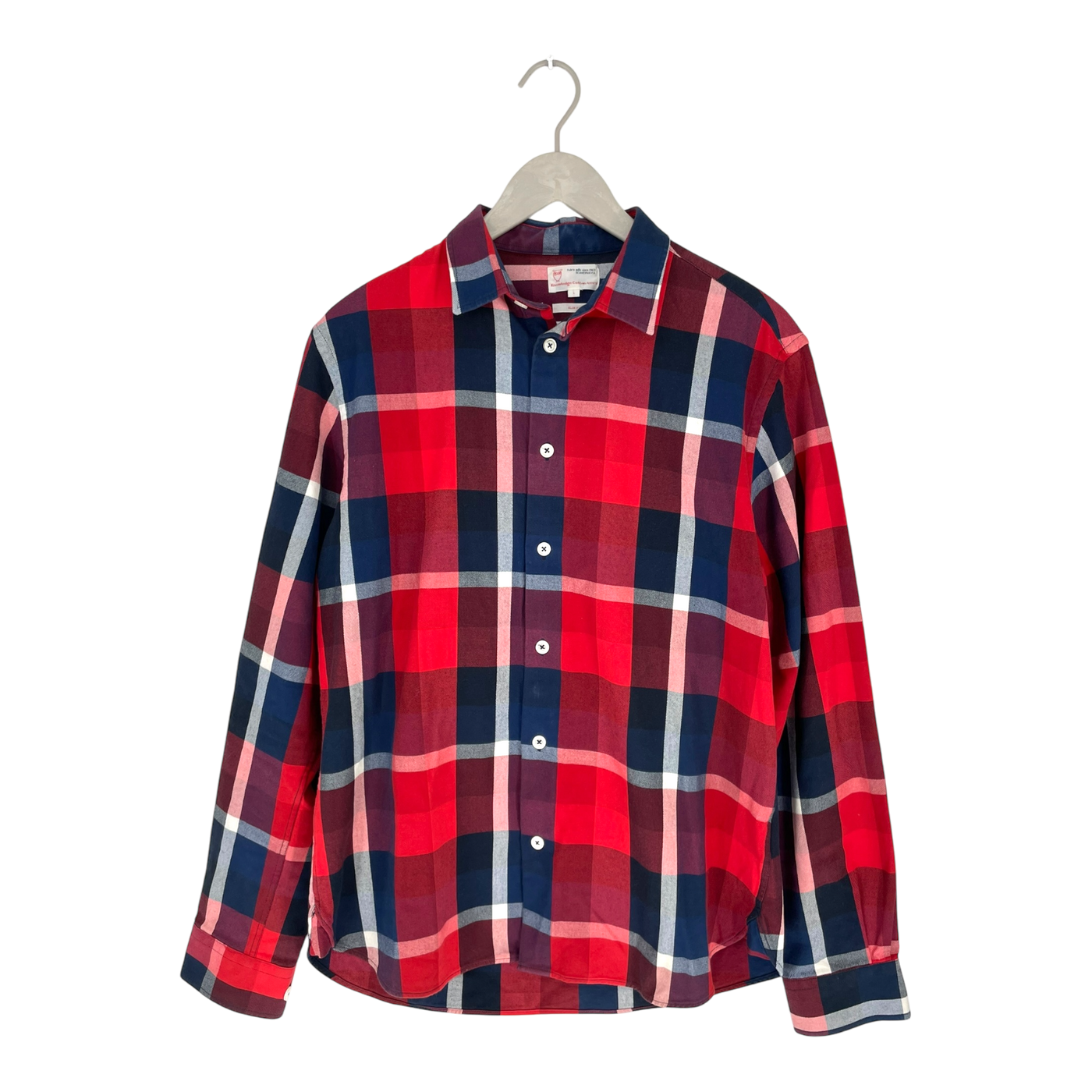 Knowledge Cotton collar shirt, checkered  | man L