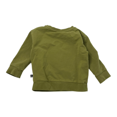 Papu Sweatshirt, Olive Green | 86/92 cm