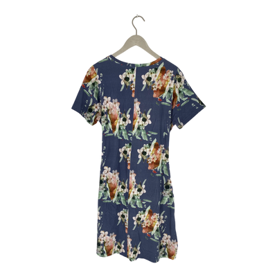 Kaiko t-shirt belted dress, blue blossom | woman L