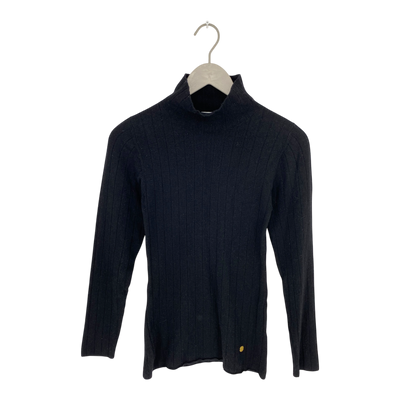 Kaiko turtle neck wool / cashmere knit, black | woman XS