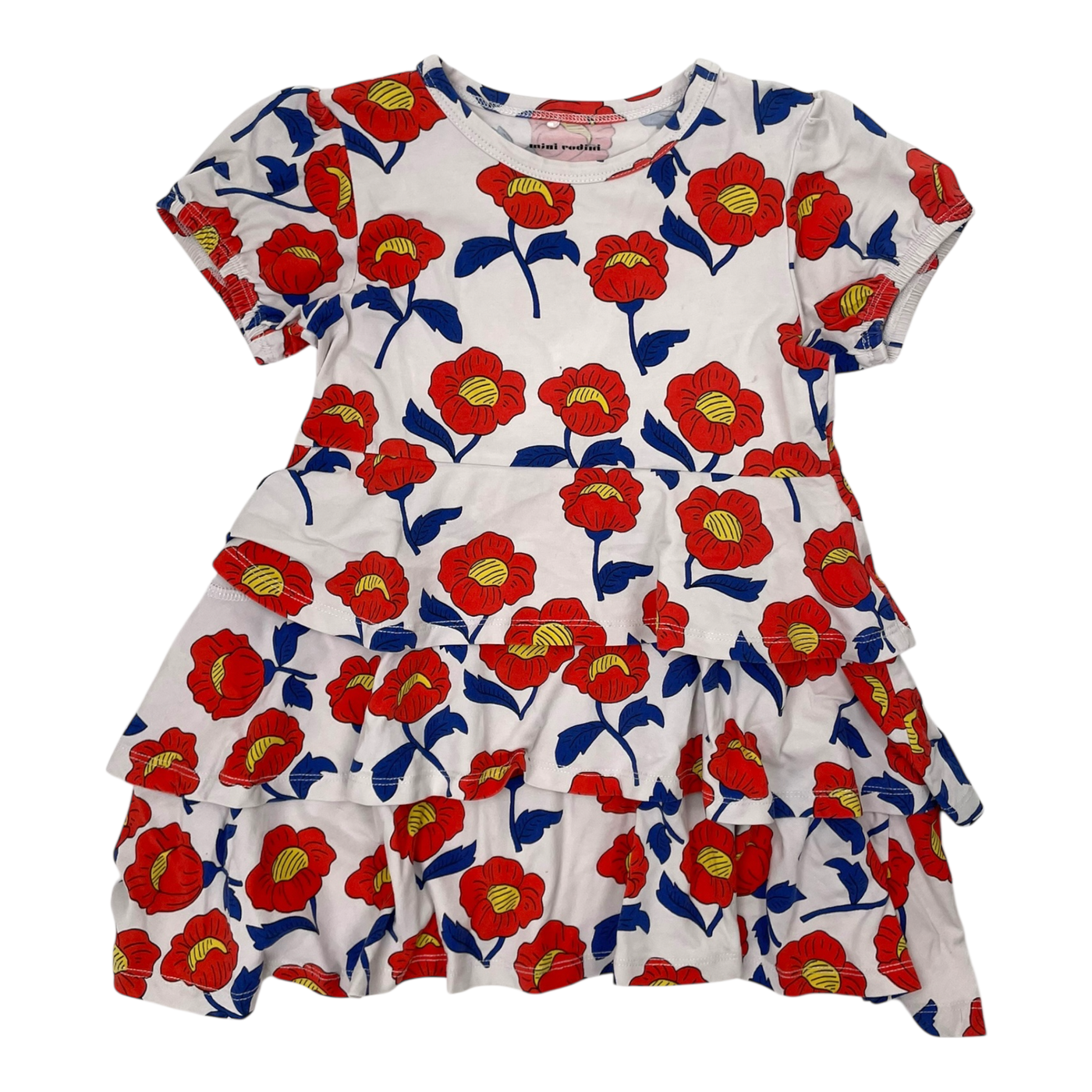 Mini Rodini dress, flowers | 104/110cm