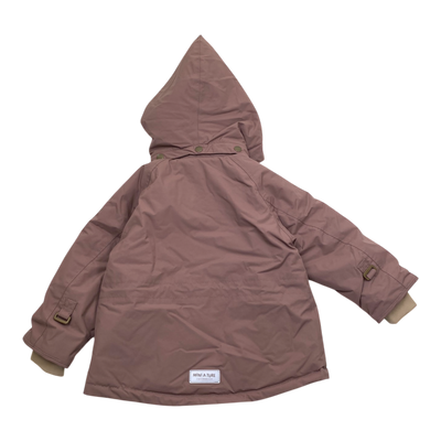 Mini A Ture matwang fleece lined winter anorak, rasberry | 92cm