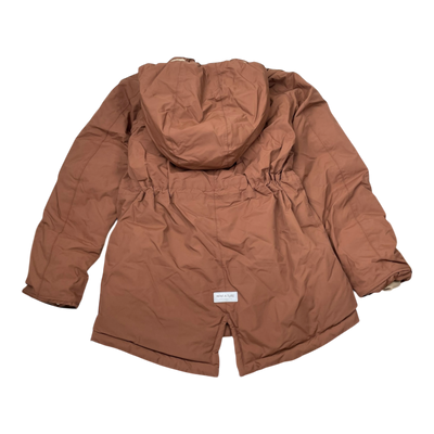 Mini A Ture matvikania fleece lined winter jacket, brown sugar | 164cm
