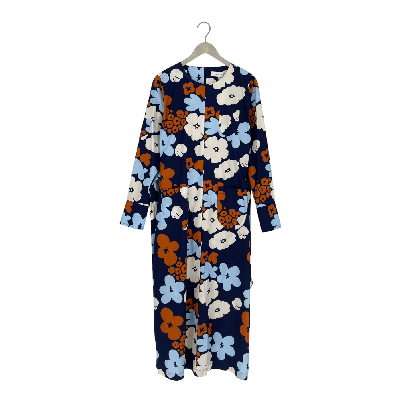 Marimekko Helila Frühlingskleid, blaue Blumen | Frau 44