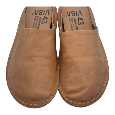 VIBAe Roma leather slippers, fawn tan | 43