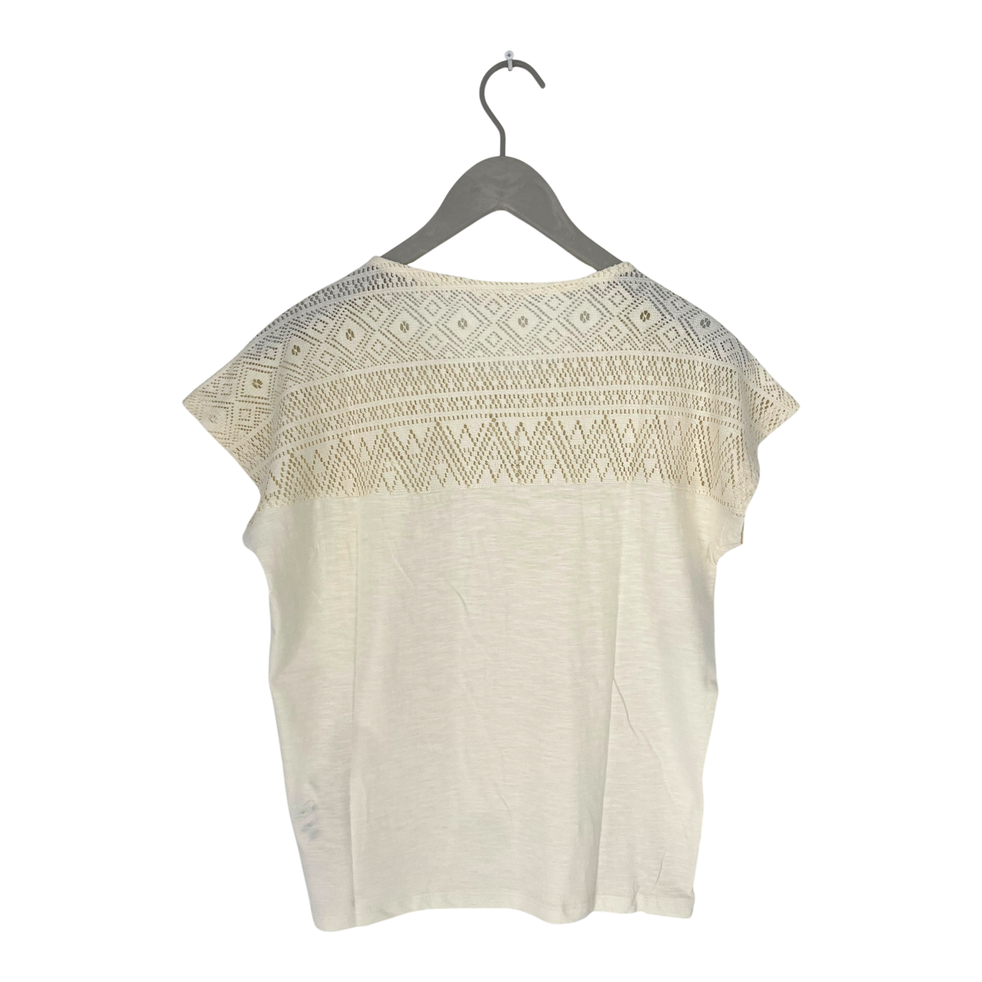 Tranquillo lace t-shirt, cream | woman XS