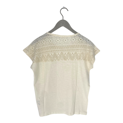 Tranquillo lace t-shirt, cream | woman XS