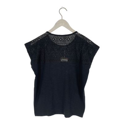Tranquillo lace t-shirt, black | woman XS
