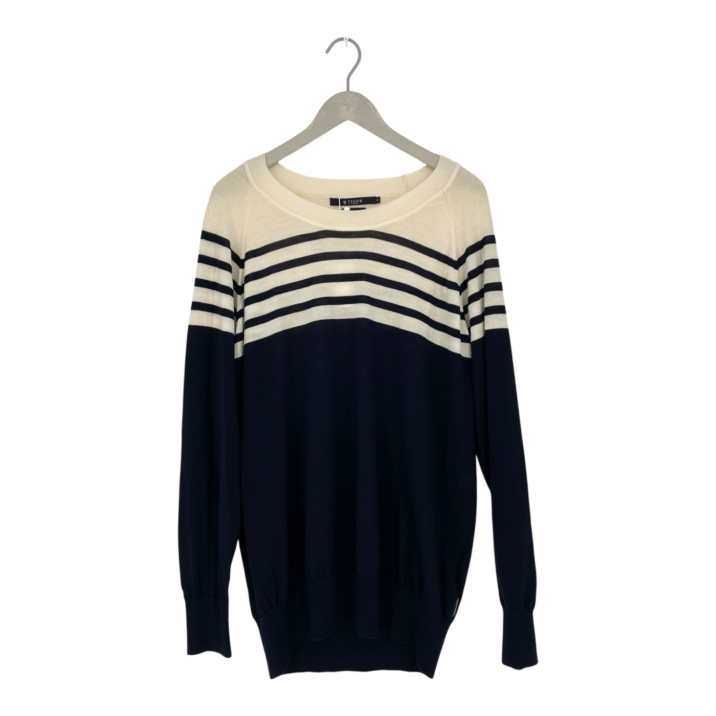 Tiger of Sweden enemy merino long shirt, stripes | woman XL