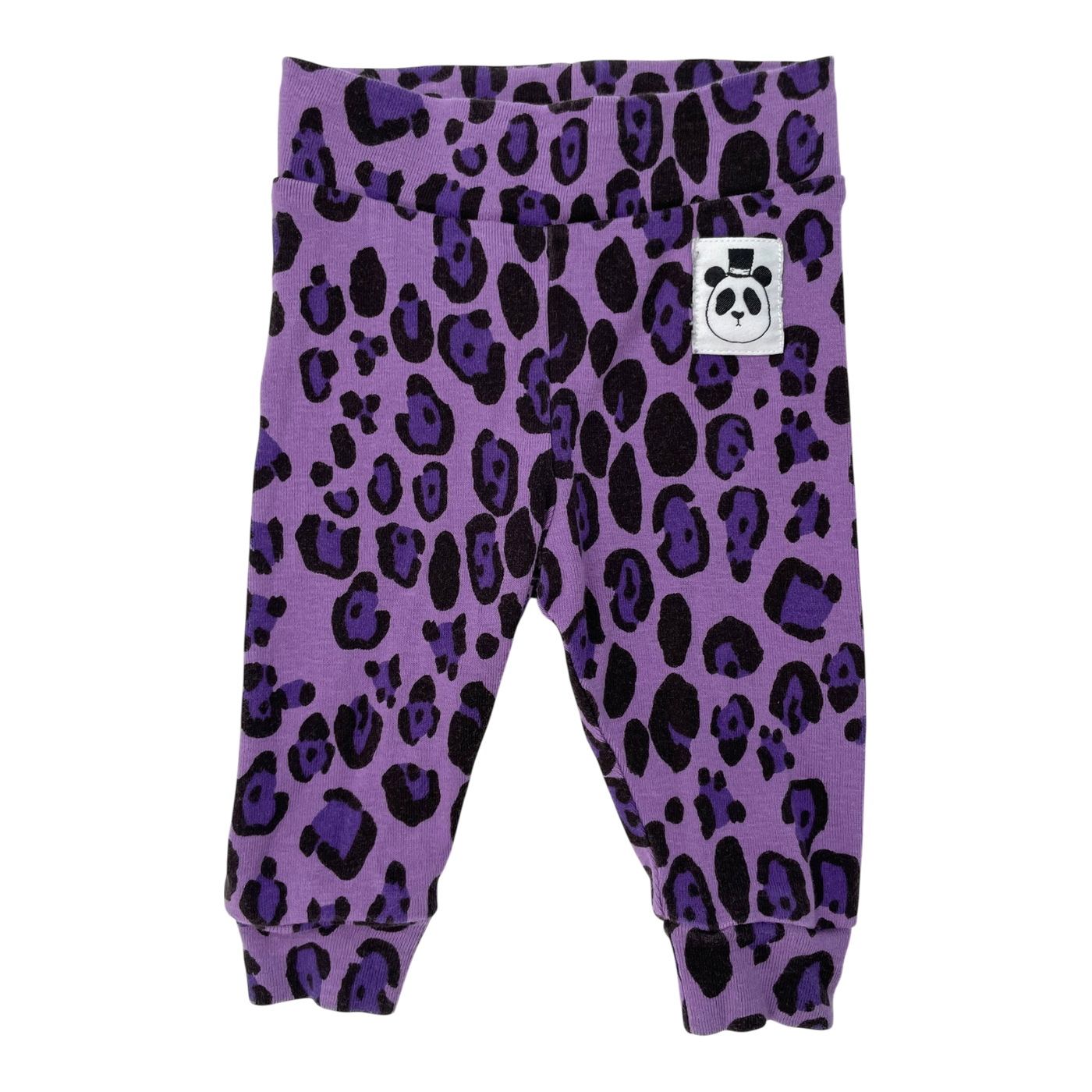 Mini Rodini Leggings, Purple Leopard | 56 cm
